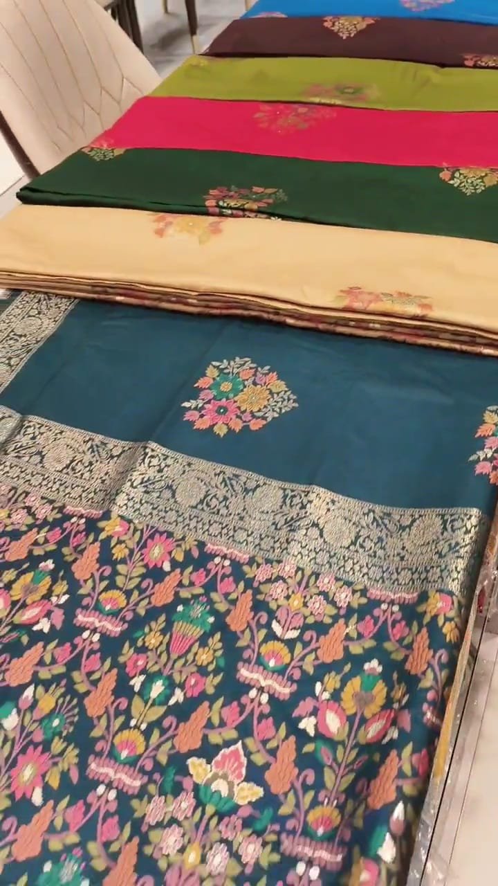 New Kashmiri work designer sarees