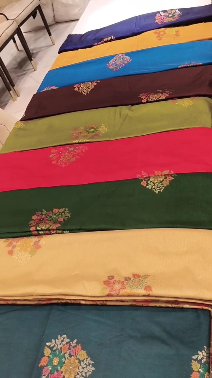 New Kashmiri work designer sarees
